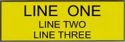 Engraved Name Plate - Three Lines