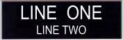 Engraved Name Plate - Two Lines