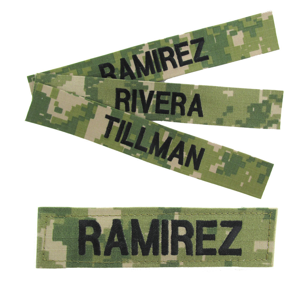 U.S. Navy Woodland NWU III Name Tapes