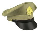 Replica WWII U.S. Army Officer's Crush Cap for Costumes - Khaki/Tan