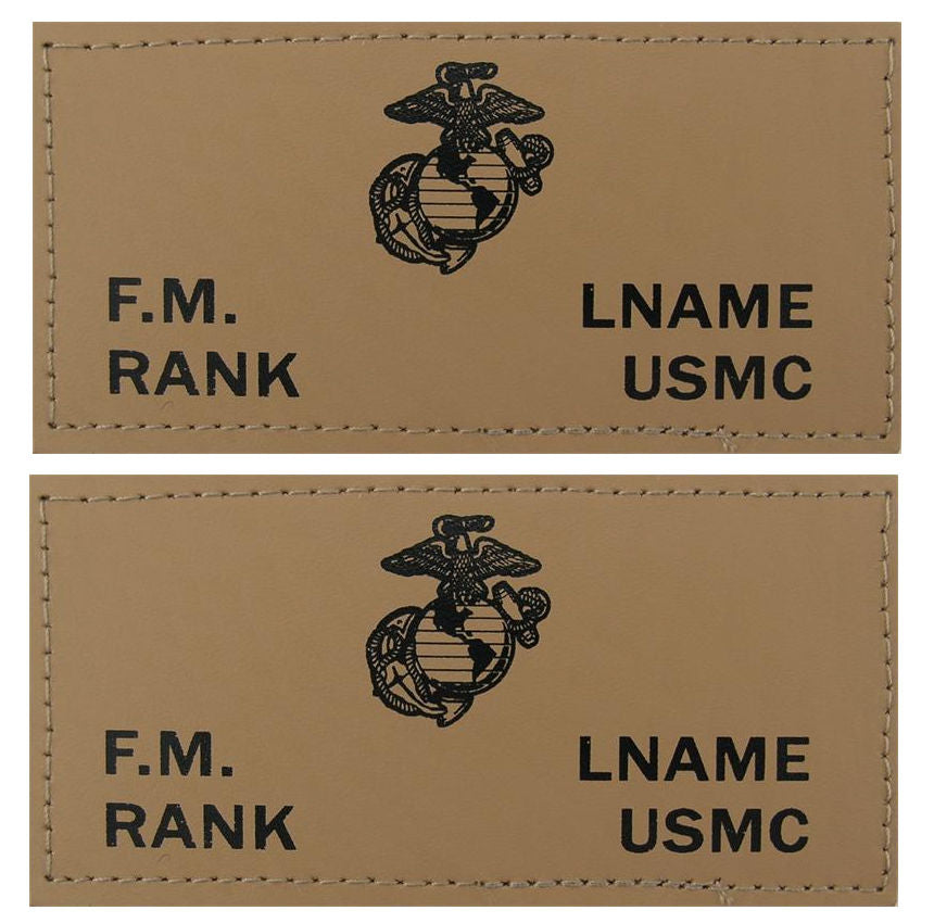 U.S. Marines Leather Flight Badge - TAN - 1 Pair