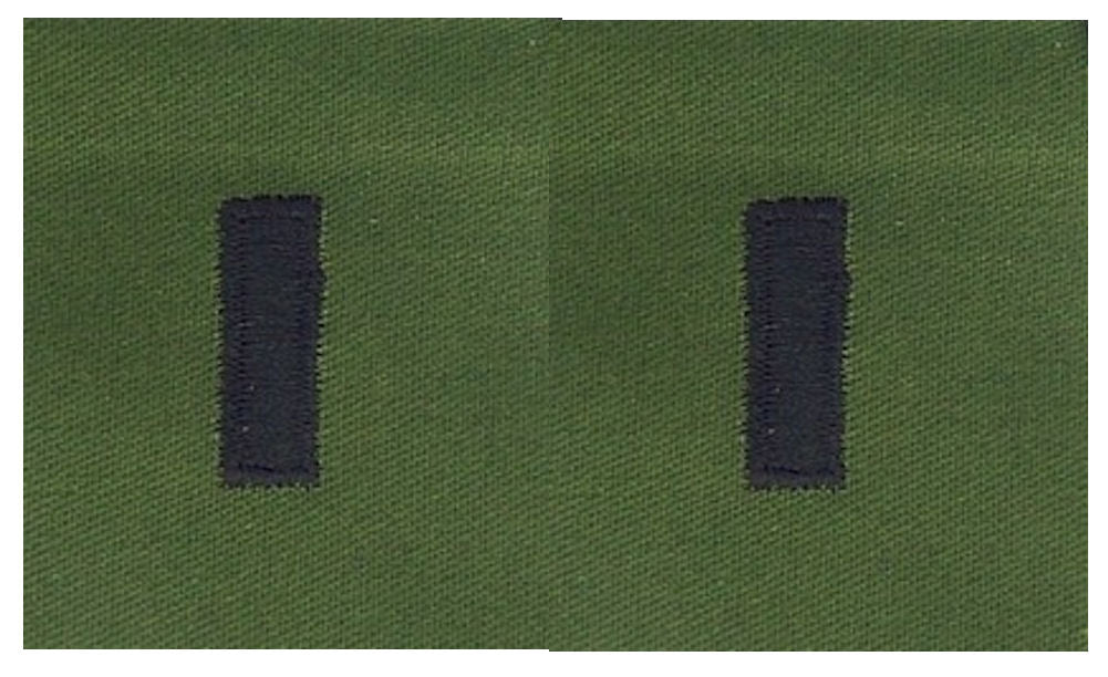 Vintage U.S. Army Rank Insignia - O.D. Green Subdued - 1 PAIR Sew-on - CLOSEOUT!