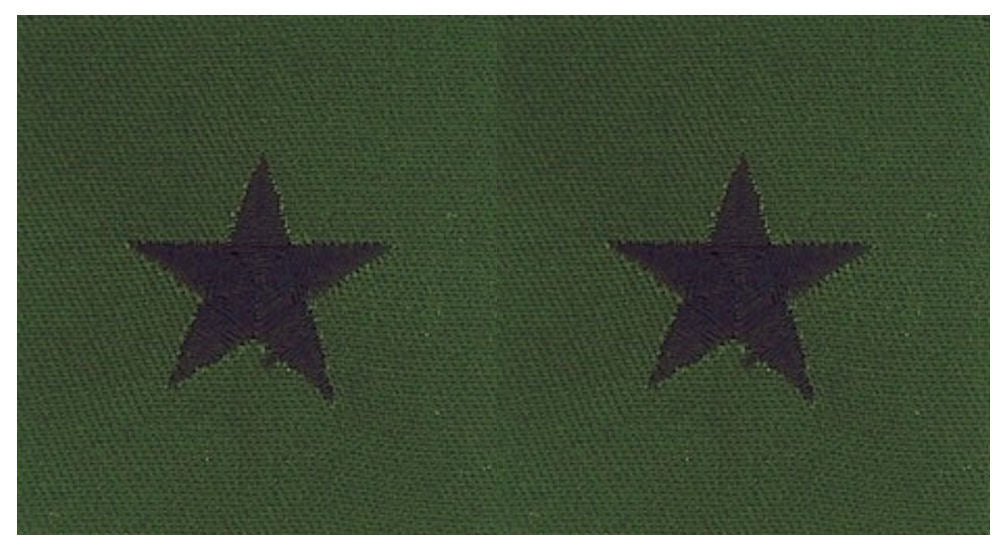 Vintage U.S. Army Rank Insignia - O.D. Green Subdued - 1 PAIR Sew-on - CLOSEOUT!