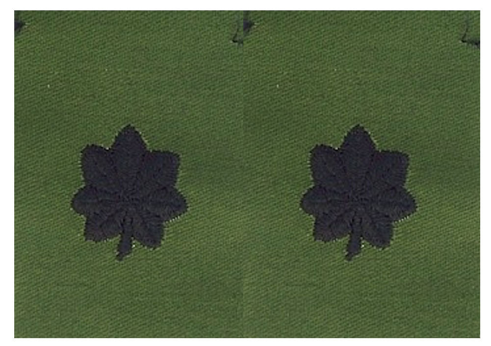 Vintage U.S. Army Rank Insignia - O.D. Green Subdued - 1 PAIR Sew-on - CLOSEOUT!