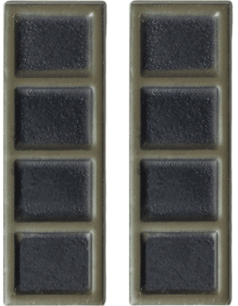 U.S. Army Black Metal Pin On Rank - Pair
