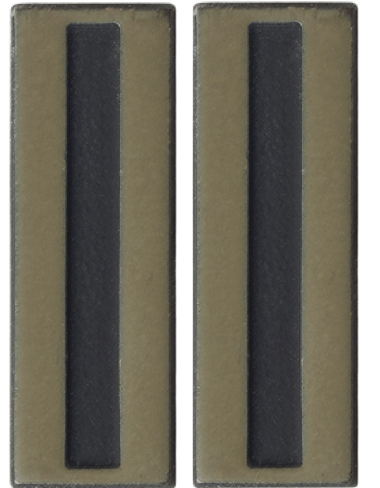 U.S. Army Black Metal Pin On Rank - Pair
