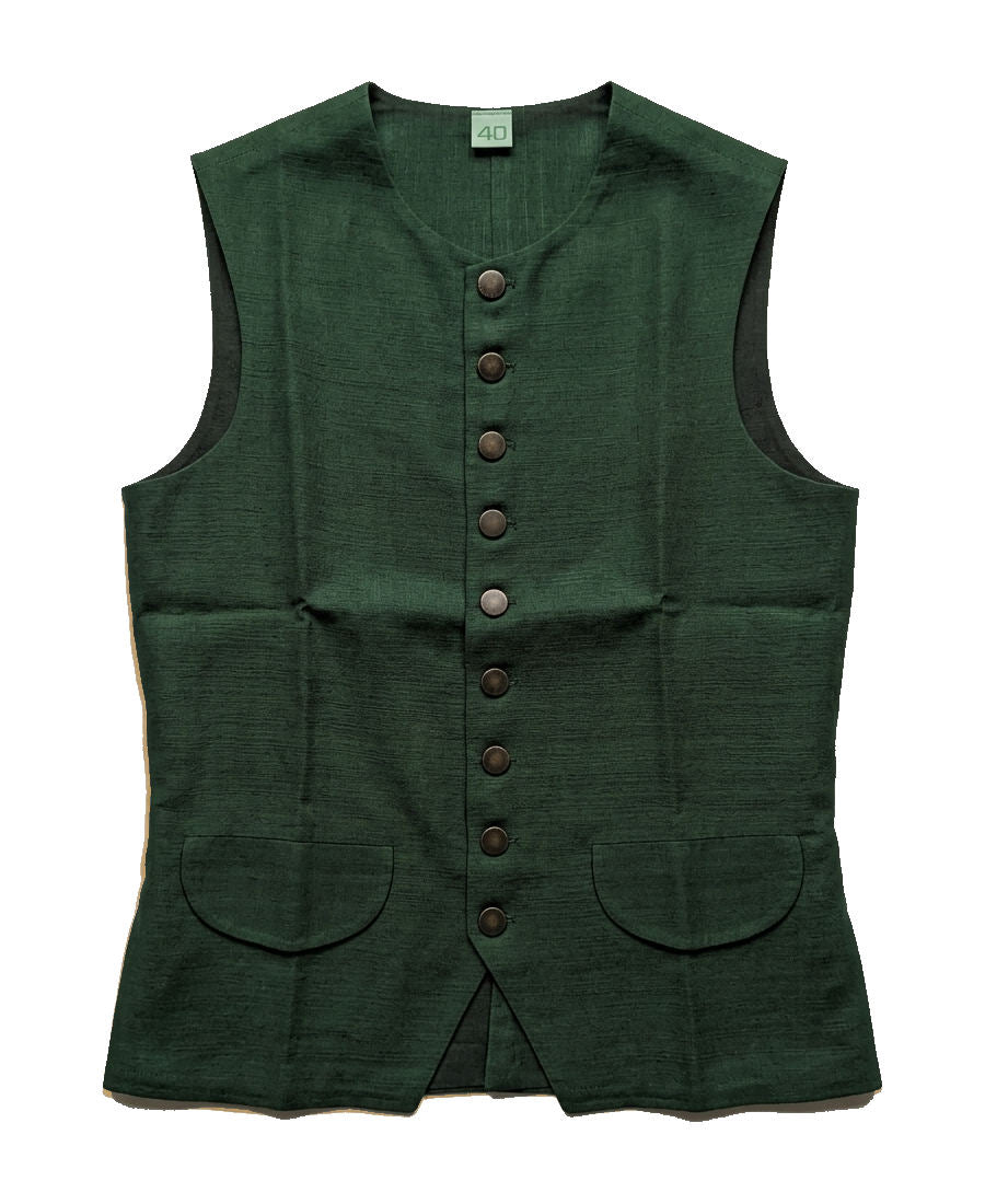 Colonial Waist Coat Short - Linen