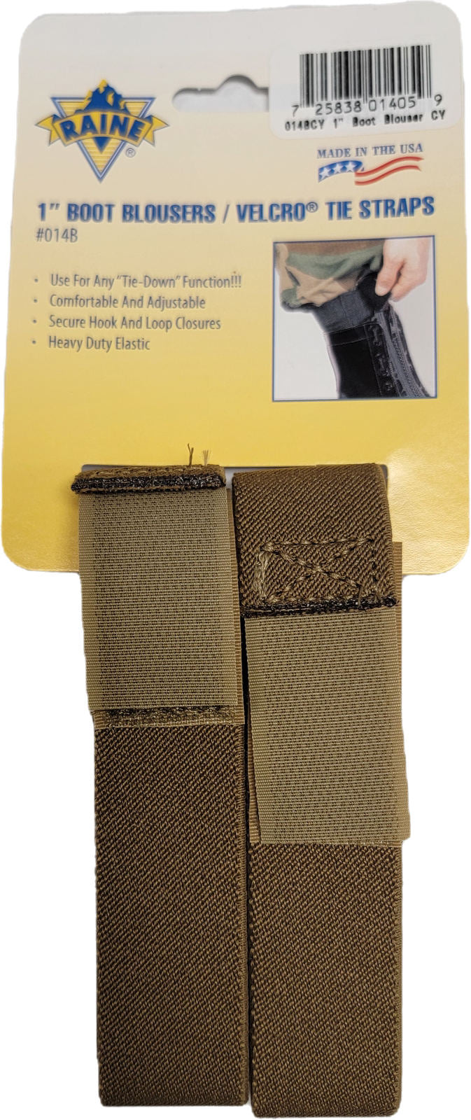 Raine Military Boot Blousers 1 inch - PAIR Coyote