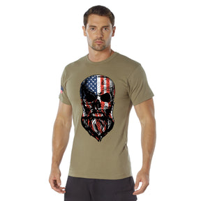 Rothco U.S. Flag Bearded Skull T-Shirt