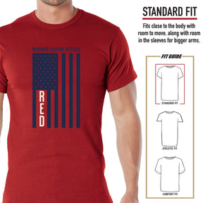 Rothco R.E.D. (Remember Everyone Deployed) T-Shirt with Solid Blue Flag