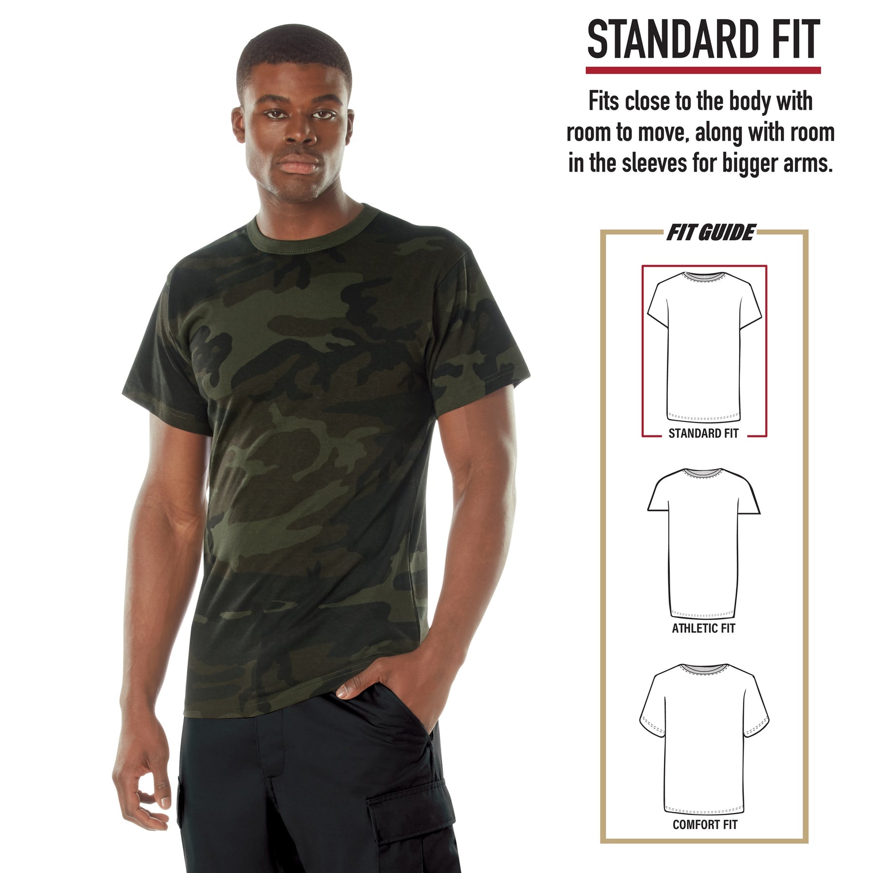 Rothco Midnight Camo T-Shirt Sizing