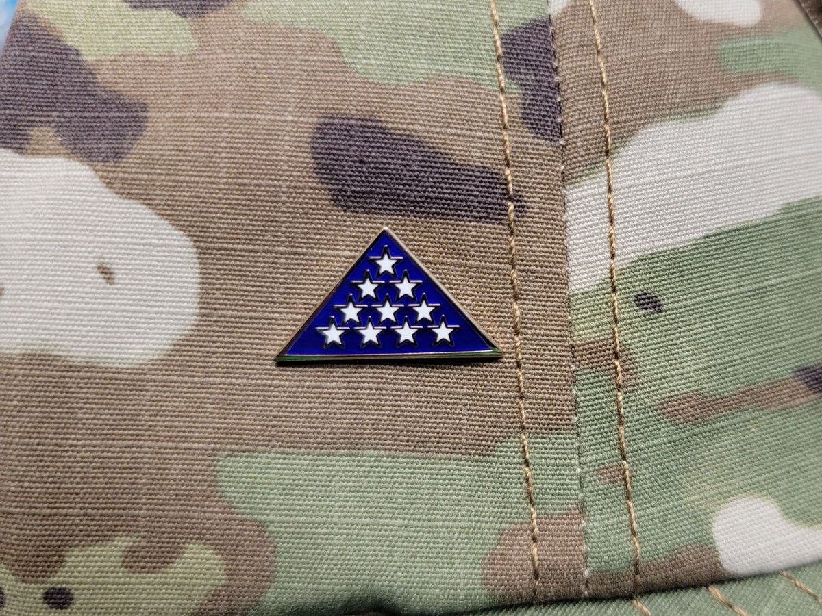 Folded U.S. Flag Pin - 7/8 inch