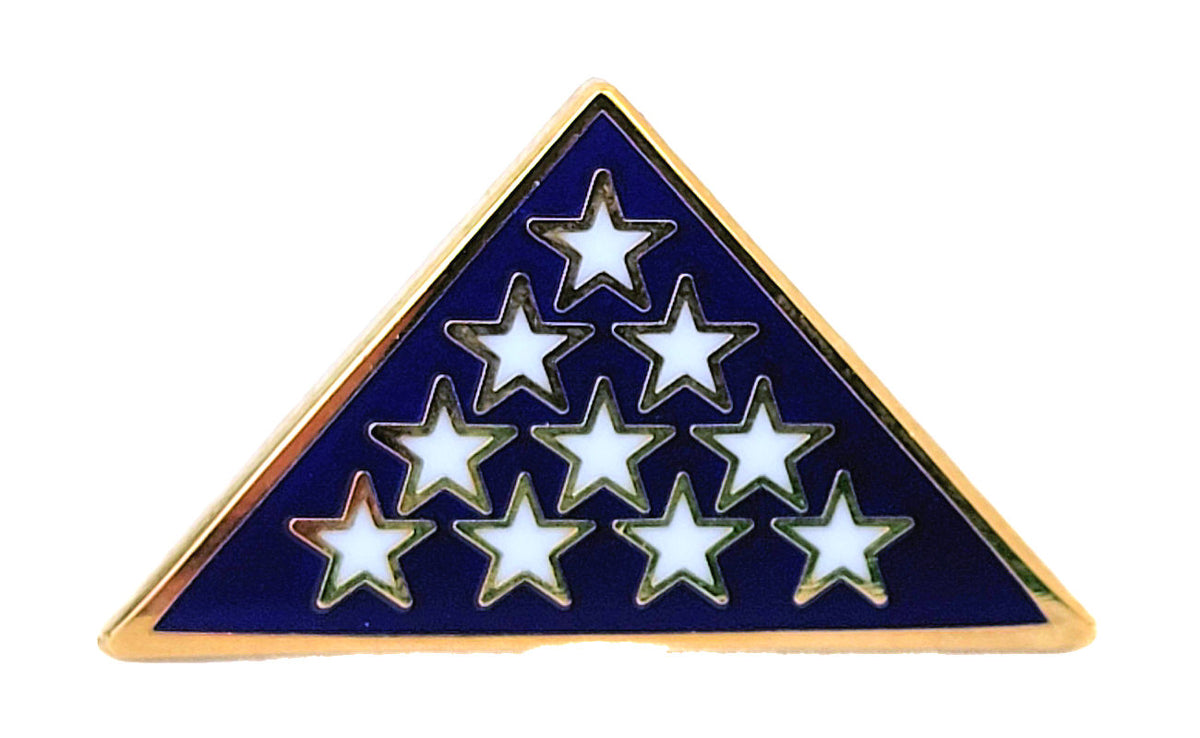 Folded U.S. Flag Pin - 7/8 inch