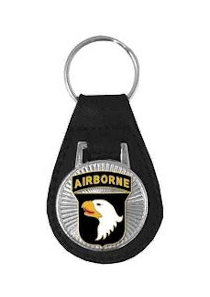 101st Airborne Division Leather Key Fob
