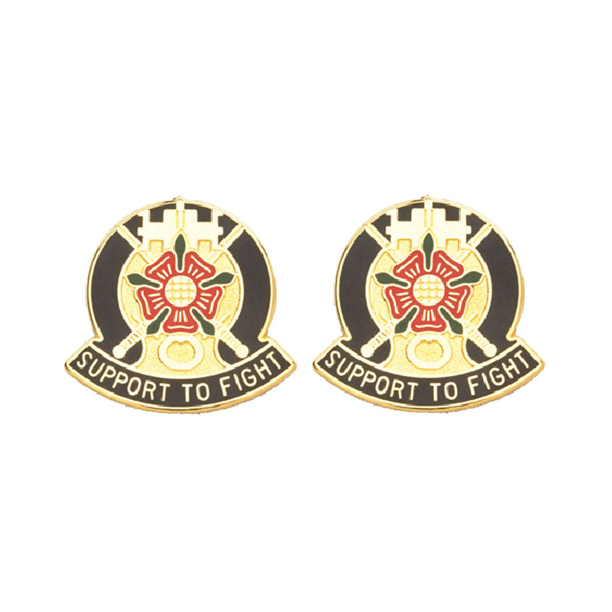 155th Support Battalion Distinctive Unit Insignia - Pair - SUPPORT TO FIGHT