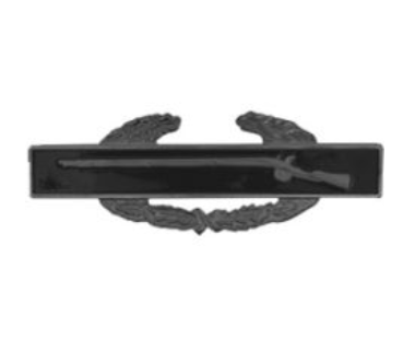 CIB Pin - Combat Infantry Badge Regulation Sized - Black/Subdued