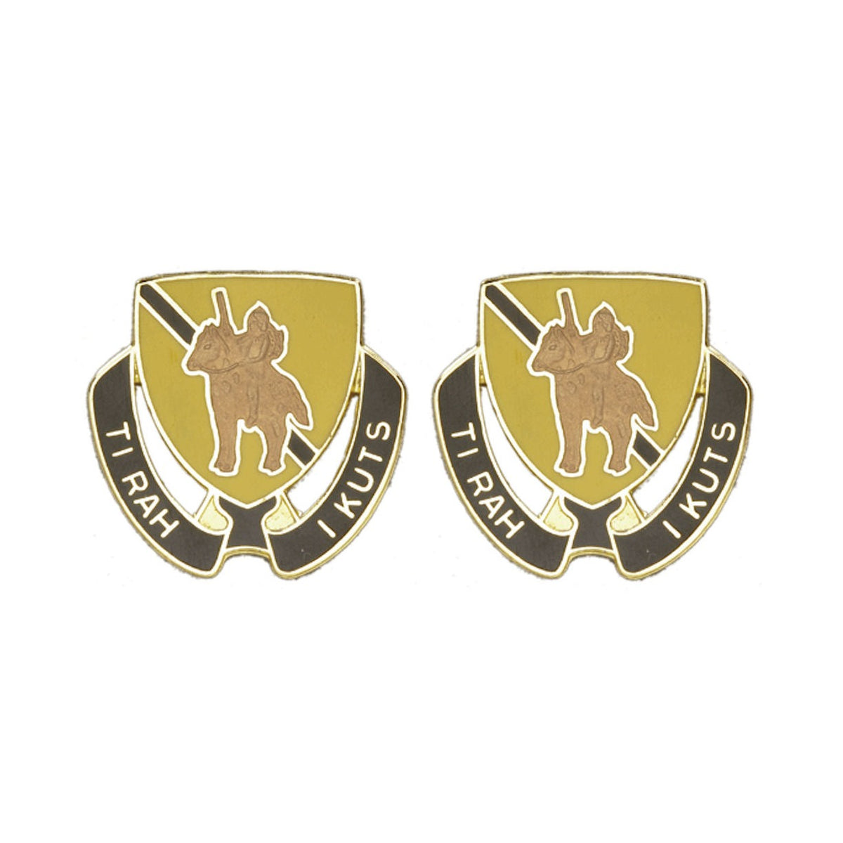 167th Cavalry Distinctive Unit Insignia - Pair - TI RAH I KUTS