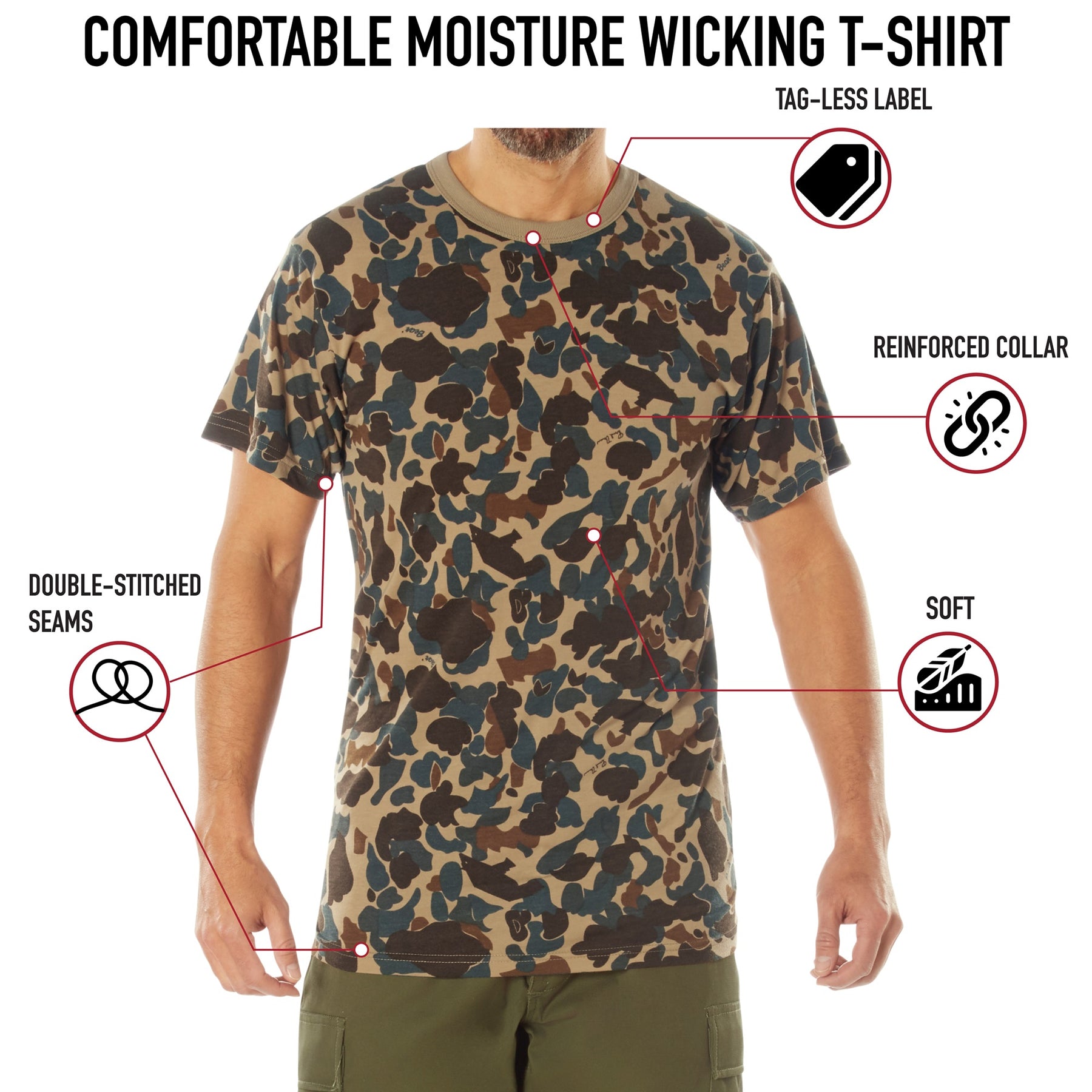 Rothco X Bear Archery Fred Bear Camo Moisture Wicking T-Shirt