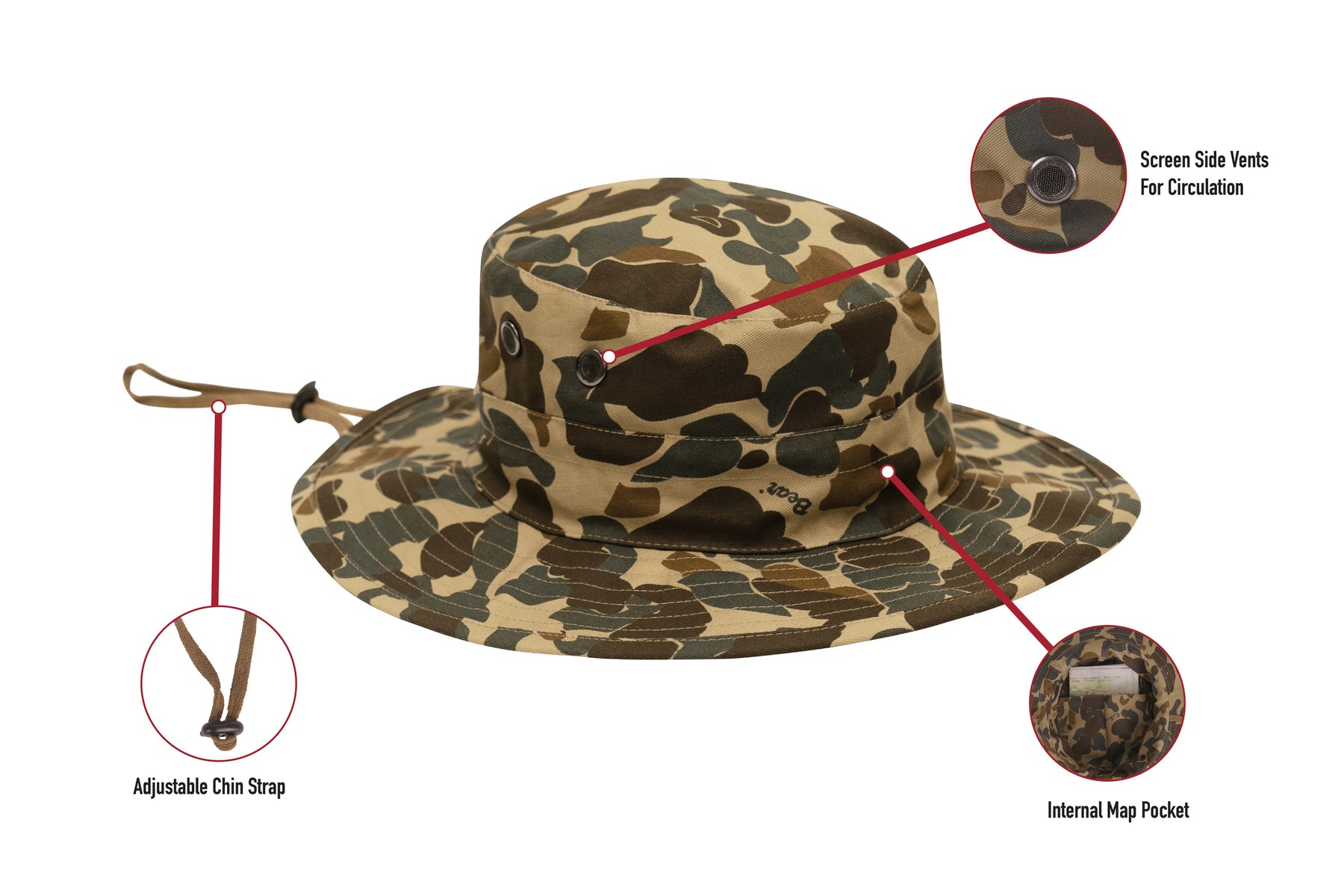 Rothco Adjustable Boonie Hat - Fred Bear Camo