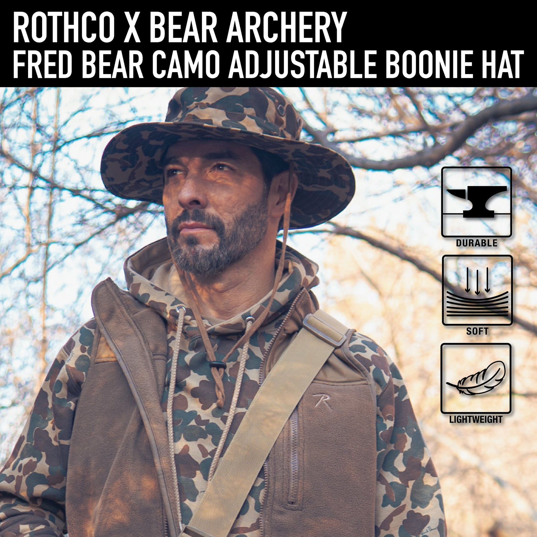 Rothco Adjustable Boonie Hat - Fred Bear Camo