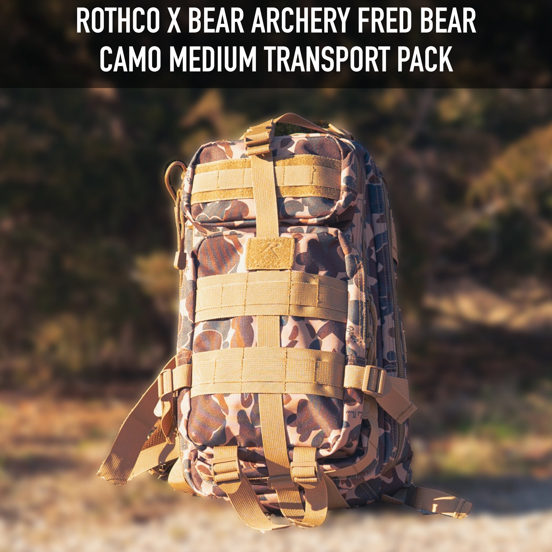 Rothco X Bear Archery Fred Bear Camo Transport Pack - Medium