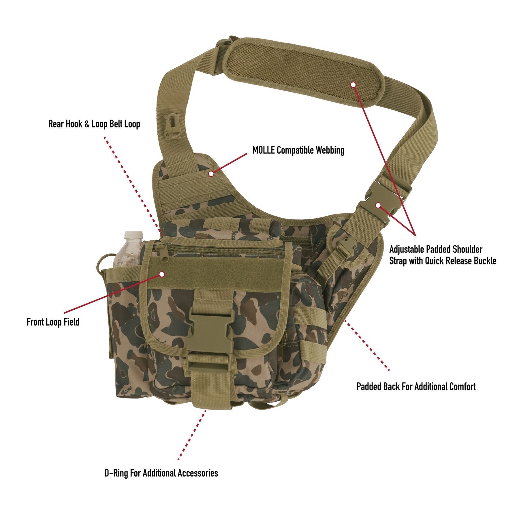 Rothco X Bear Archery Fred Bear Camo Concealed Carry Tactical Bag