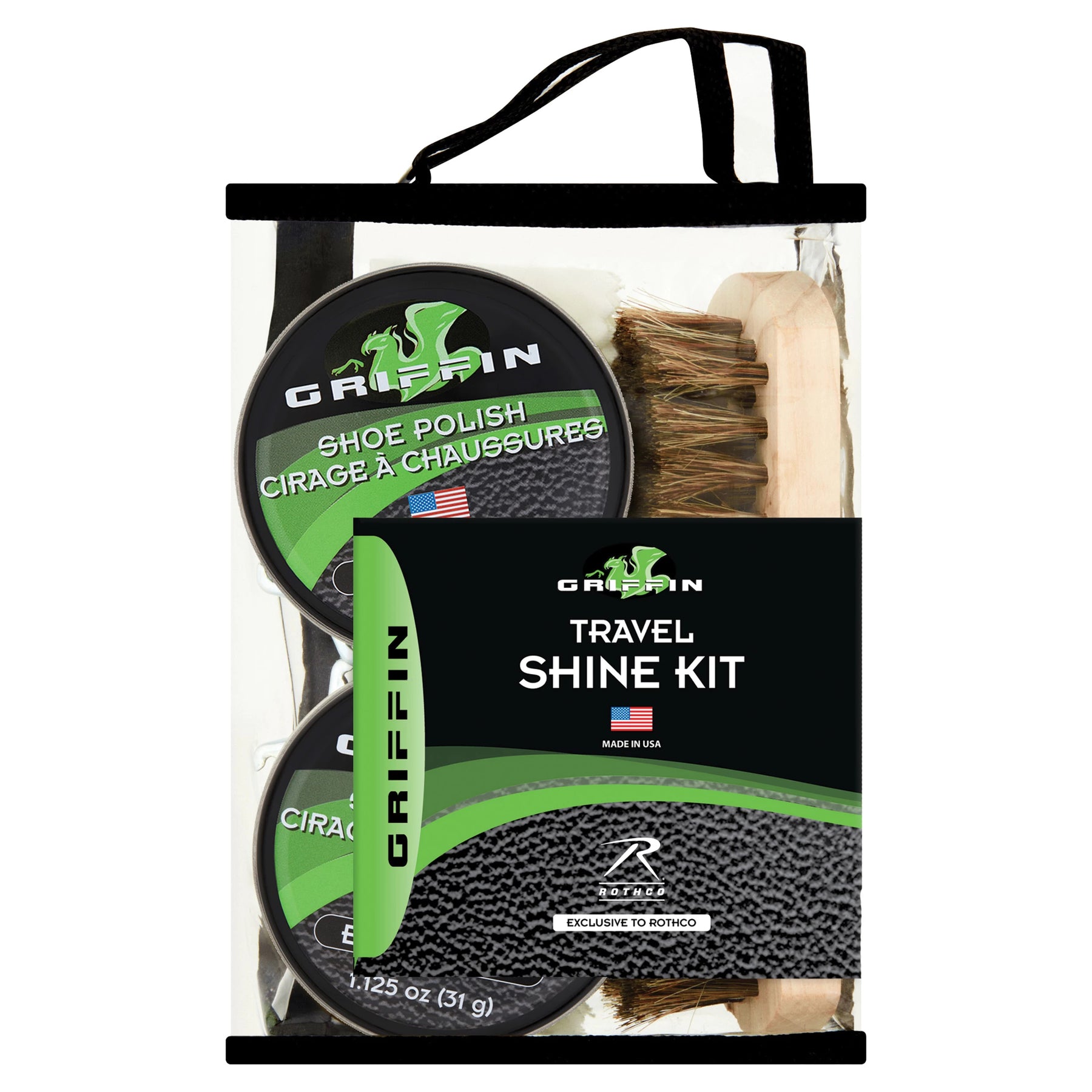 Griffin Travel Shoe Shine Kit Black