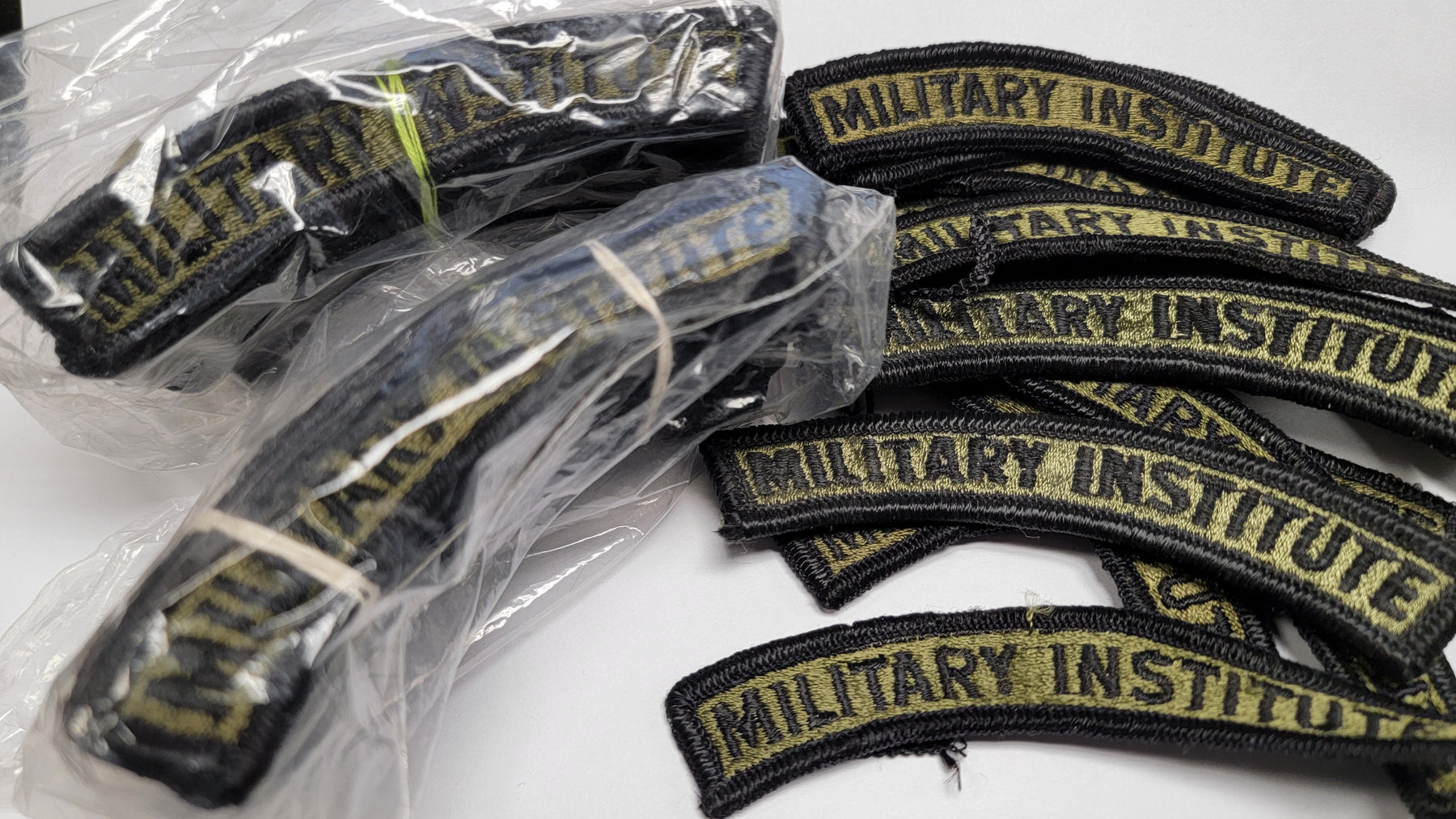 Lot of 50 Military Institute Tabs - Subdued O.D. Green - Military Surplus