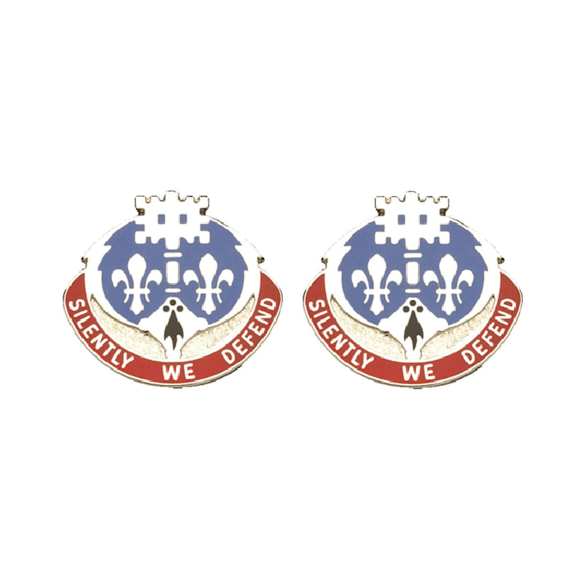 204th Military Intelligence Battalion Distinctive Unit Insignia - Pair - SILENT WE DEFEND