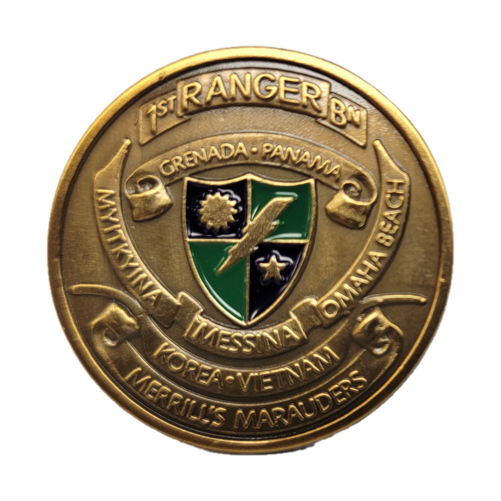 1st Rangers Challenge Coin - Rangers Lead the Way