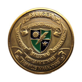 1st Rangers Challenge Coin - Rangers Lead the Way