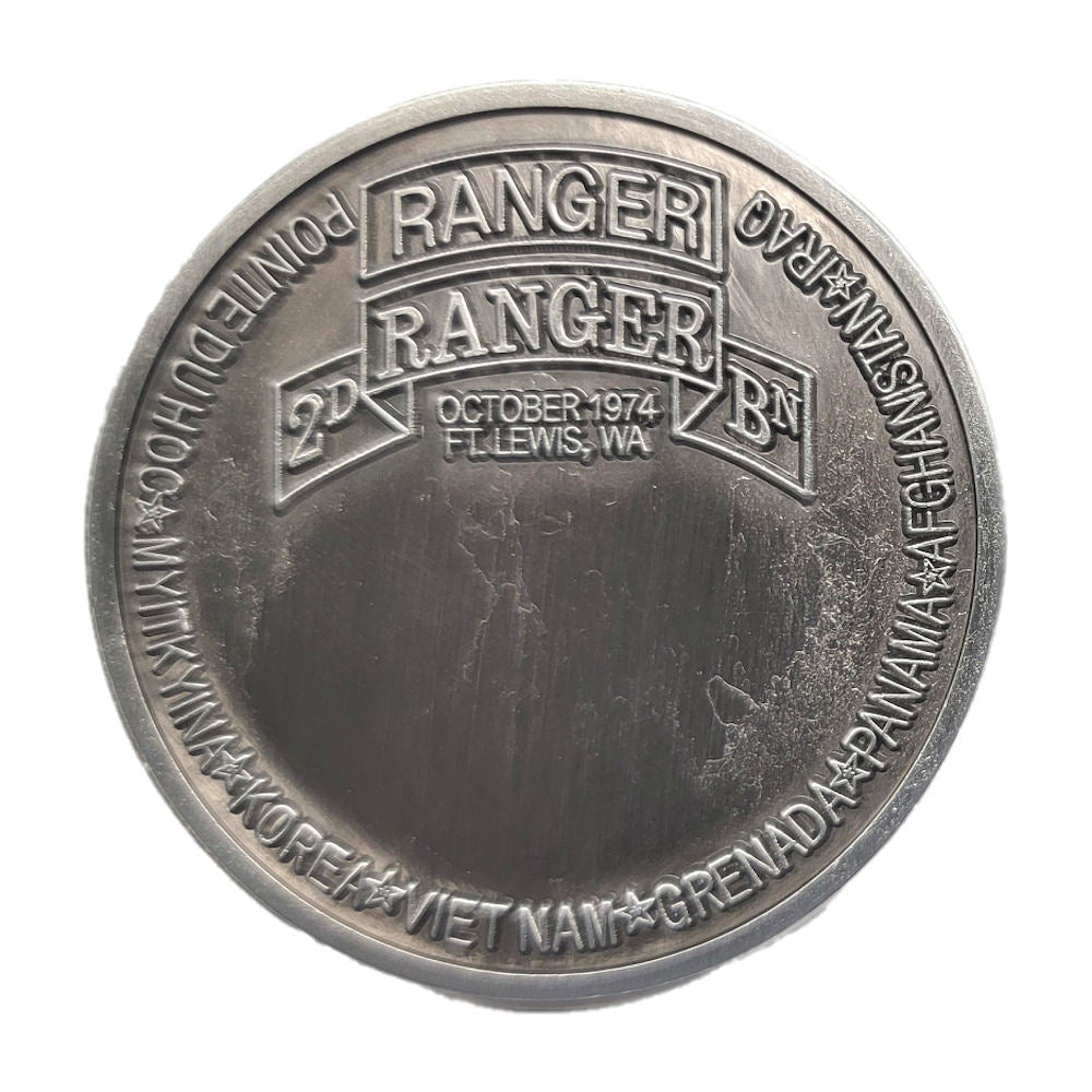 2nd Ranger Battalion Challenge Coin - Silver