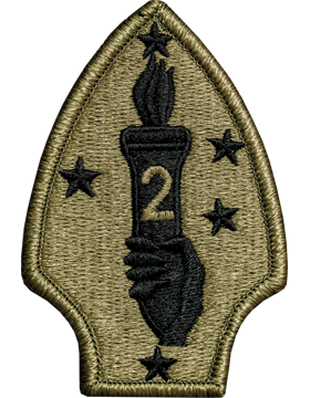 2nd Marine Division OCP Patch with Hook Fastener