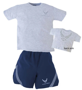Trooper Clothing Kids Air Force PT 2 Piece Shirt/Shorts Set