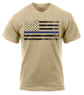 Rothco Thin Blue Line T-Shirt - DESERT SAND