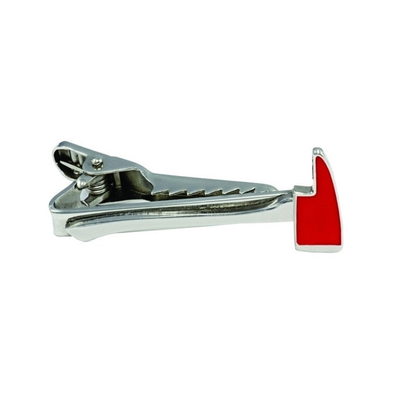Fire Dept Axe Tie Bar - Enameled Tie Clip