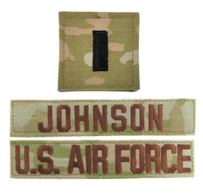 3 Piece OCP Name Tape & Rank Package - Air Force 1LT