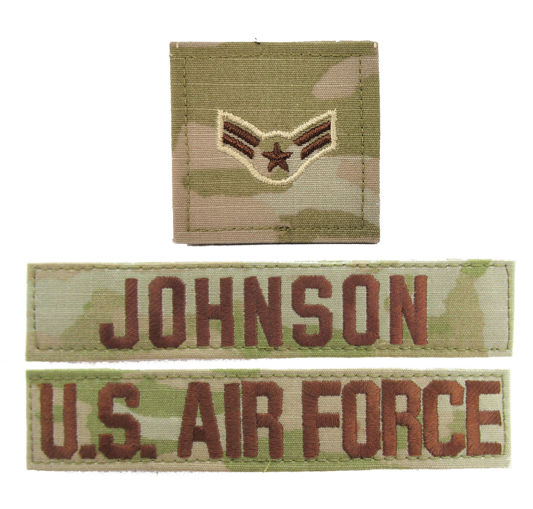 3 Piece OCP Name Tape & Rank Package - Air Force Airman
