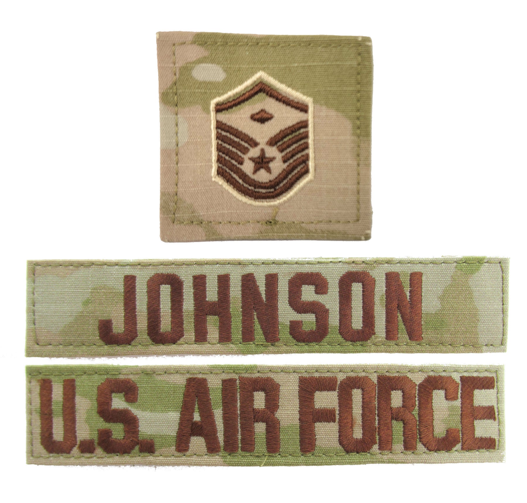 3 Piece OCP Name Tape & Rank Package - E7 1st Sergeant