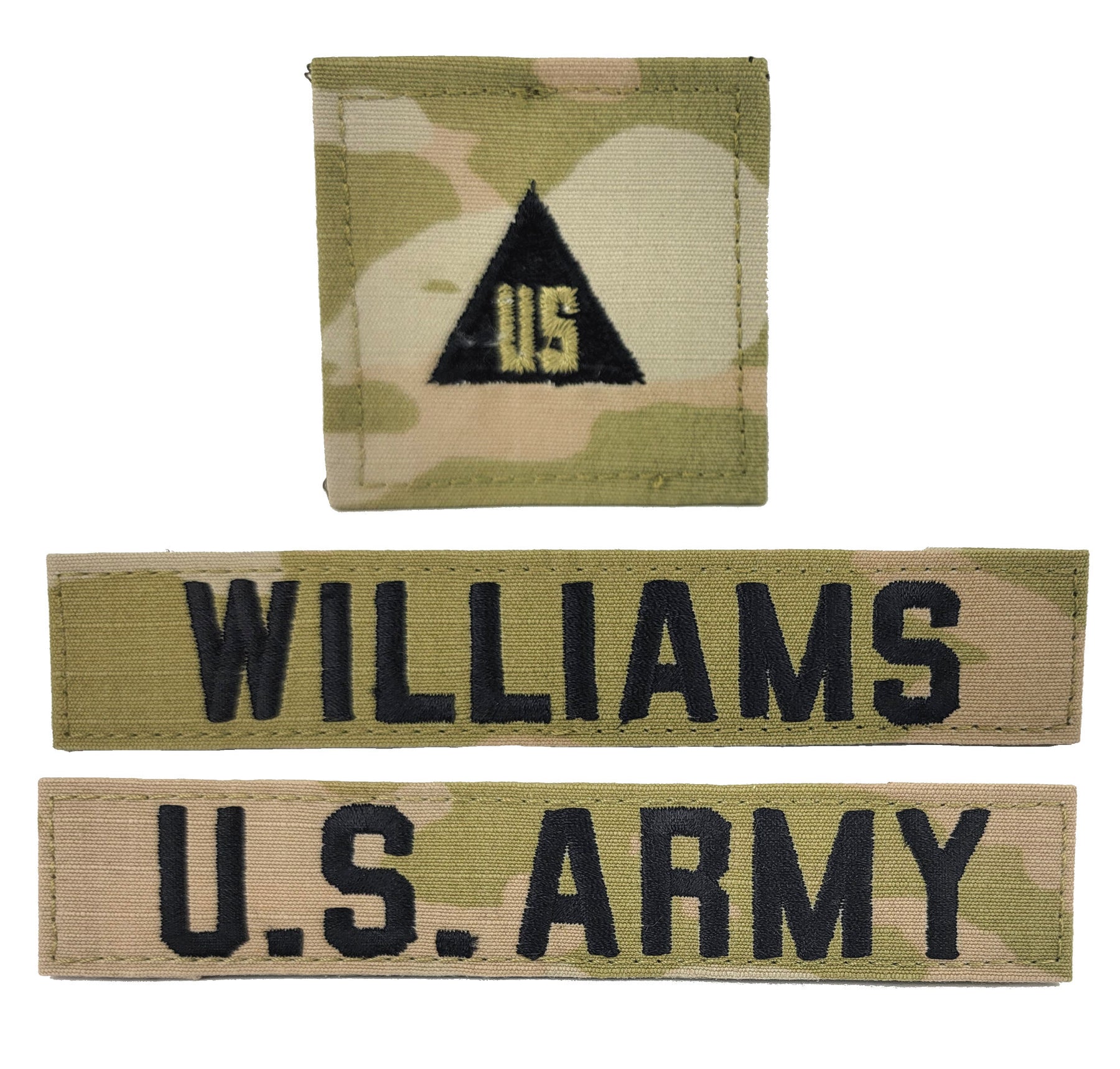 3 Piece U.S. Army OCP Name Tape & Rank Blank
