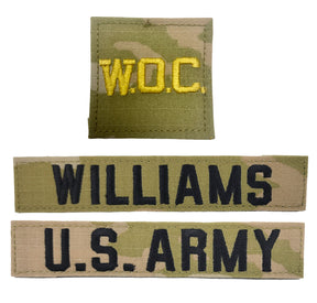 3 Piece U.S. Army OCP Name Tape & Rank Blank