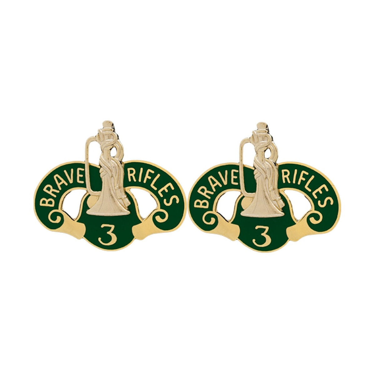 3rd ACR (Armored Cavalry Regiment) Distinctive Unit Insignia - Pair - Brave Rifles