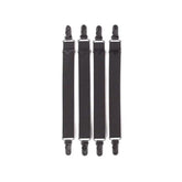 Rothco 4 Piece Standard Military Shirt Stays Set - BLACK or WHITE