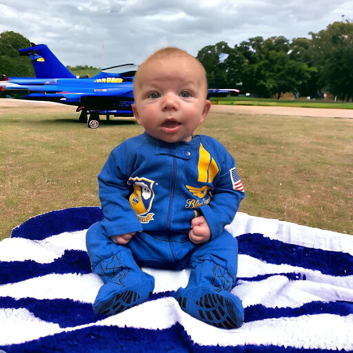 Blue Angels Flight Suit Baby Crawler