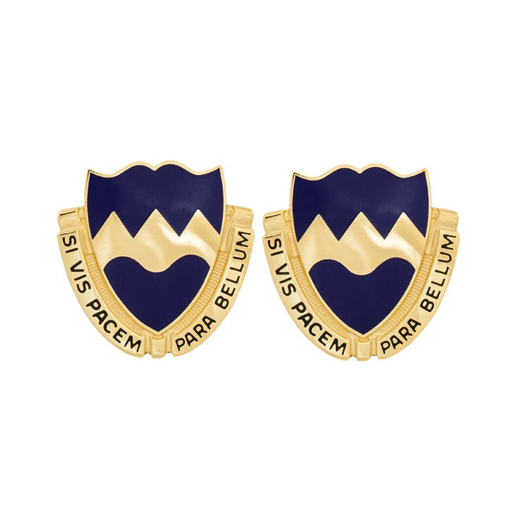 414th Regiment Unit Crest - Pair - SI VIS PACEM PARA BELLUM