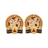 416th Engineer Group Unit Crest - Pair - AGGRESSIVE AND PROUD