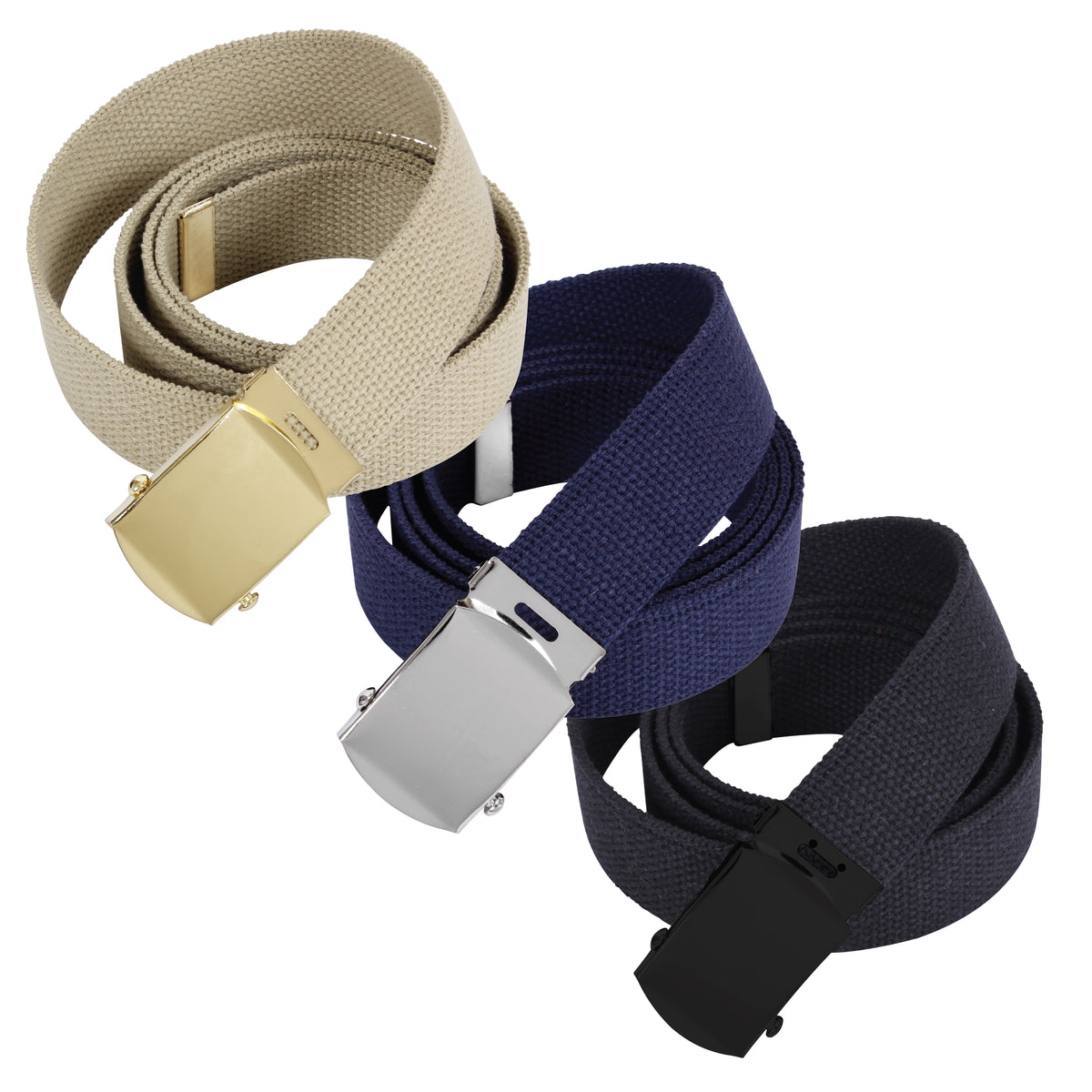 Rothco 54 Inch Military Web Belts in 3 Pack