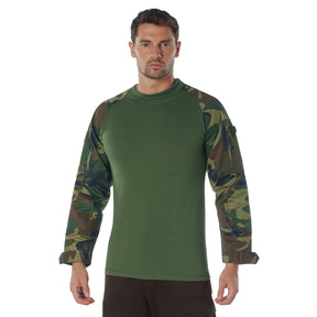 Rothco Tactical Airsoft Combat Shirt - Woodland Camo