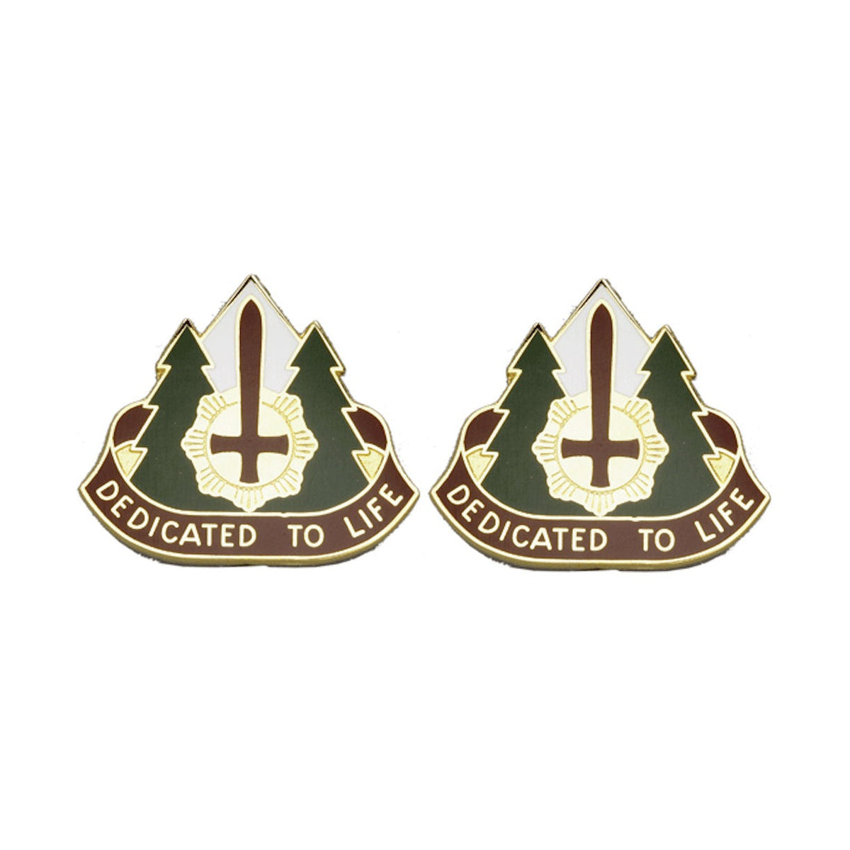 47th Combat Support Hospital Distinctive Unit Insignia - Pair - Dedicated To Life