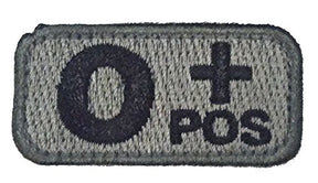 O POSITIVE Blood Type Patch - FOLIAGE GREEN